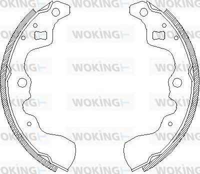 Woking Z4132.00 - Тормозные башмаки, барабанные autospares.lv