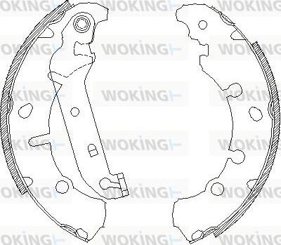 Woking Z4137.00 - Тормозные башмаки, барабанные autospares.lv