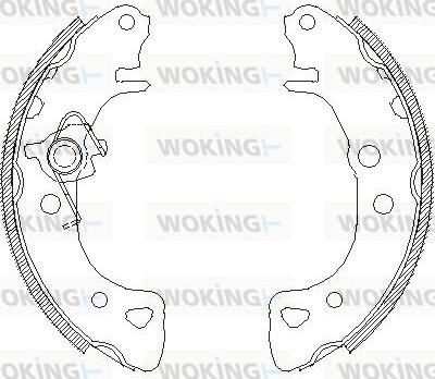 Woking Z4126.00 - Тормозные башмаки, барабанные autospares.lv