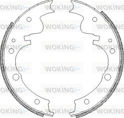 Woking Z4121.00 - Тормозные башмаки, барабанные autospares.lv