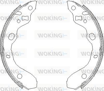 Woking Z4128.00 - Тормозные башмаки, барабанные autospares.lv