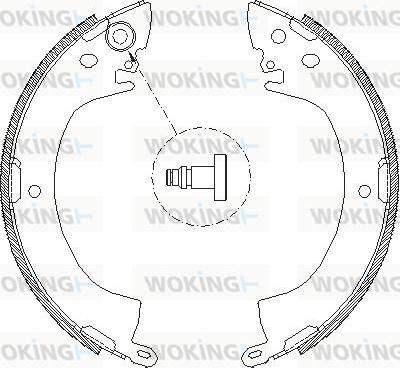 Woking Z4122.00 - Тормозные башмаки, барабанные autospares.lv