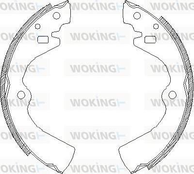 Woking Z4127.00 - Тормозные башмаки, барабанные autospares.lv