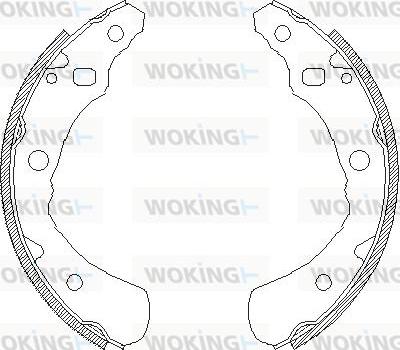 Woking Z4174.00 - Тормозные башмаки, барабанные autospares.lv