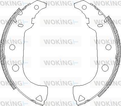 Woking Z4176.00 - Тормозные башмаки, барабанные autospares.lv