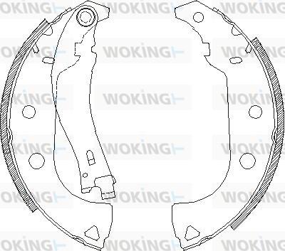 Woking Z4176.01 - Тормозные башмаки, барабанные autospares.lv