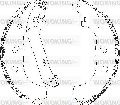 Woking Z4170.00 - Тормозные башмаки, барабанные autospares.lv