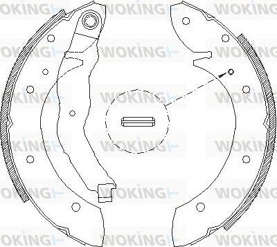 Woking Z4396.01 - Тормозные башмаки, барабанные autospares.lv