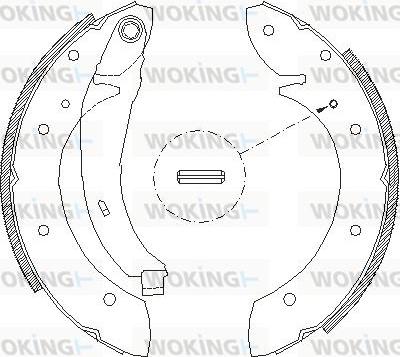 Woking Z4396.02 - Тормозные башмаки, барабанные autospares.lv