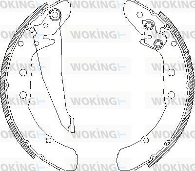 Woking Z4397.00 - Тормозные башмаки, барабанные autospares.lv