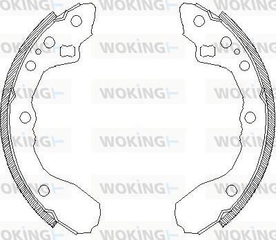 Woking Z4344.00 - Тормозные башмаки, барабанные autospares.lv