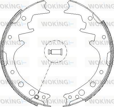 Woking Z4346.00 - Тормозные башмаки, барабанные autospares.lv