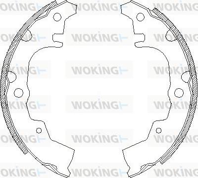 Woking Z4340.00 - Тормозные башмаки, барабанные autospares.lv