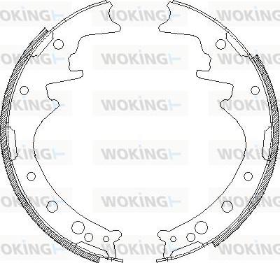 Woking Z4342.00 - Тормозные башмаки, барабанные autospares.lv