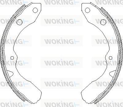 Woking Z4359.00 - Тормозные башмаки, барабанные autospares.lv