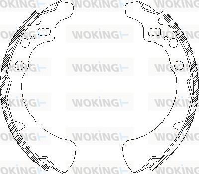 Woking Z4354.00 - Тормозные башмаки, барабанные autospares.lv