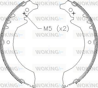 Woking Z4355.00 - Тормозные башмаки, барабанные autospares.lv