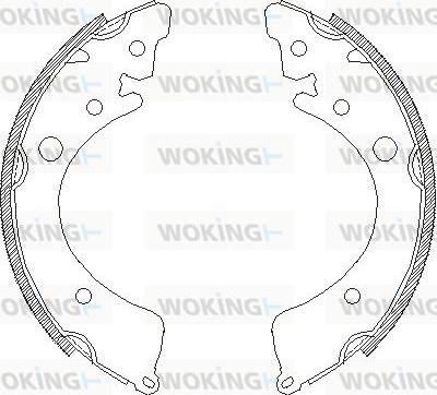 Woking Z4350.00 - Тормозные башмаки, барабанные autospares.lv