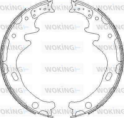 Woking Z4358.00 - Тормозные башмаки, барабанные autospares.lv