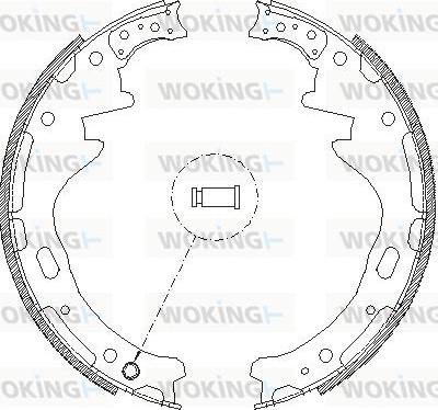 Woking Z4357.00 - Тормозные башмаки, барабанные autospares.lv