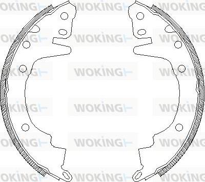 Woking Z4369.00 - Тормозные башмаки, барабанные autospares.lv