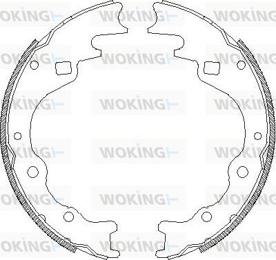 Woking Z4365.00 - Тормозные башмаки, барабанные autospares.lv