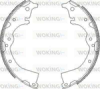 Woking Z4360.00 - Тормозные башмаки, барабанные autospares.lv