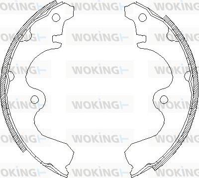 Woking Z4361.00 - Тормозные башмаки, барабанные autospares.lv