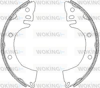 Woking Z4368.00 - Тормозные башмаки, барабанные autospares.lv