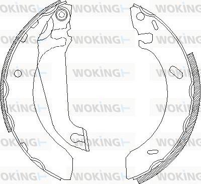 Woking Z4304.00 - Тормозные башмаки, барабанные autospares.lv