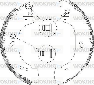 Woking Z4306.00 - Тормозные башмаки, барабанные autospares.lv