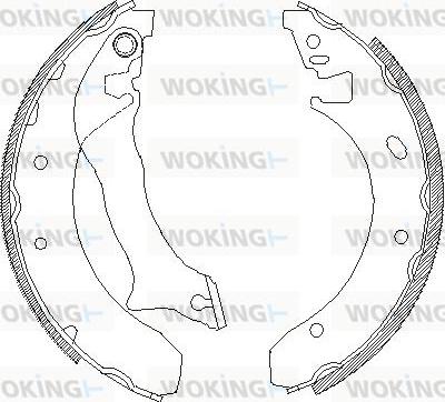 Woking Z4300.00 - Тормозные башмаки, барабанные autospares.lv
