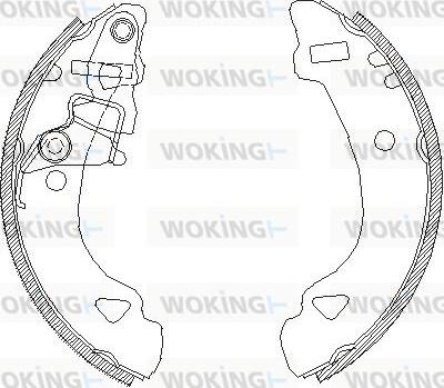 Woking Z4303.00 - Тормозные башмаки, барабанные autospares.lv