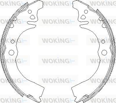 Woking Z4389.00 - Тормозные башмаки, барабанные autospares.lv