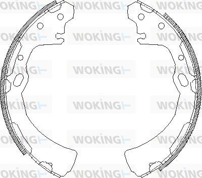 Woking Z4384.00 - Тормозные башмаки, барабанные autospares.lv