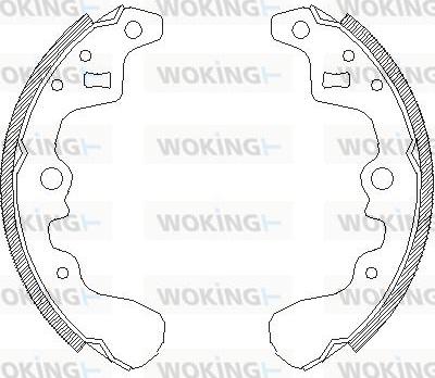 Woking Z4385.00 - Тормозные башмаки, барабанные autospares.lv