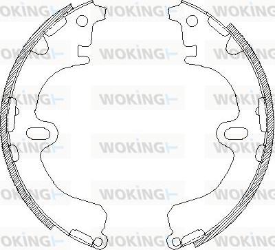 Woking Z4380.00 - Тормозные башмаки, барабанные autospares.lv