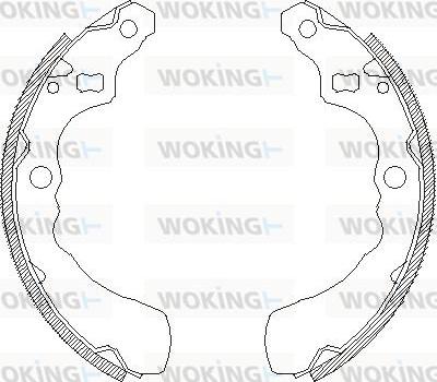 Woking Z4381.00 - Тормозные башмаки, барабанные autospares.lv