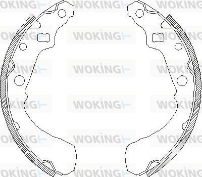 Woking Z4381.01 - Тормозные башмаки, барабанные autospares.lv