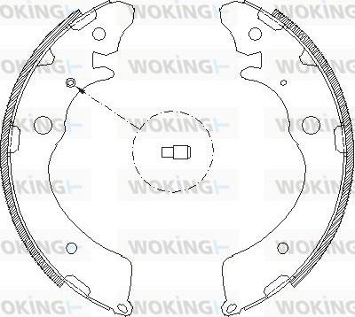 Woking Z4383.00 - Тормозные башмаки, барабанные autospares.lv