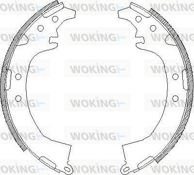 Woking Z4387.00 - Тормозные башмаки, барабанные autospares.lv