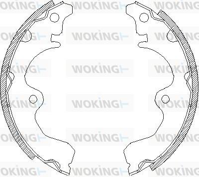 Woking Z4334.00 - Тормозные башмаки, барабанные autospares.lv