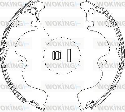 Woking Z4334.01 - Тормозные башмаки, барабанные autospares.lv