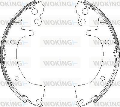 Woking Z4325.00 - Тормозные башмаки, барабанные autospares.lv