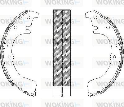 Woking Z4321.00 - Тормозные башмаки, барабанные autospares.lv