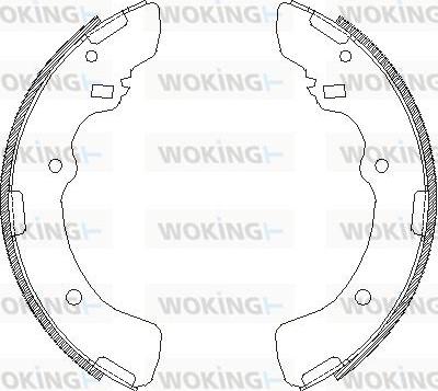 Woking Z4379.00 - Тормозные башмаки, барабанные autospares.lv