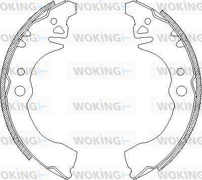 Woking Z4374.00 - Тормозные башмаки, барабанные autospares.lv