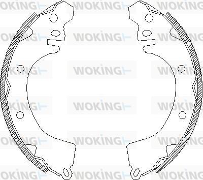 Woking Z4370.00 - Тормозные башмаки, барабанные autospares.lv