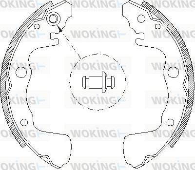 Woking Z4373.00 - Тормозные башмаки, барабанные autospares.lv