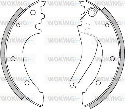 Woking Z4290.00 - Тормозные башмаки, барабанные autospares.lv